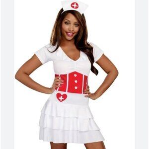 Women's Night Nurse  Costume Dress - Size large NWT